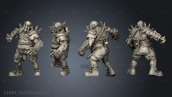 undead necro shambling Golems Golem HELMET stl model for CNC