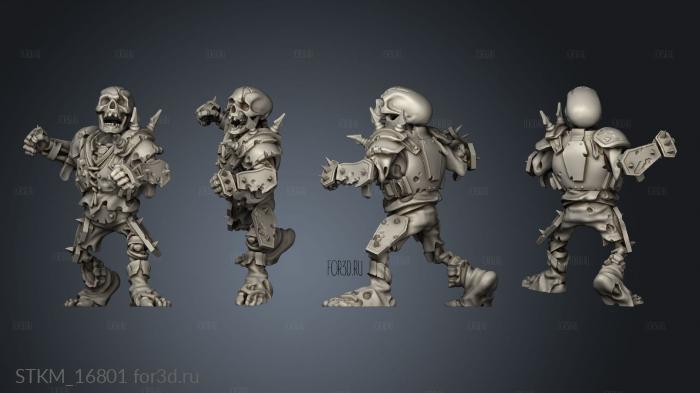 undead necro shambling Skeletons Skeleton stl model for CNC