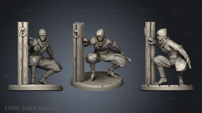 village hope ninja pose stl model for CNC