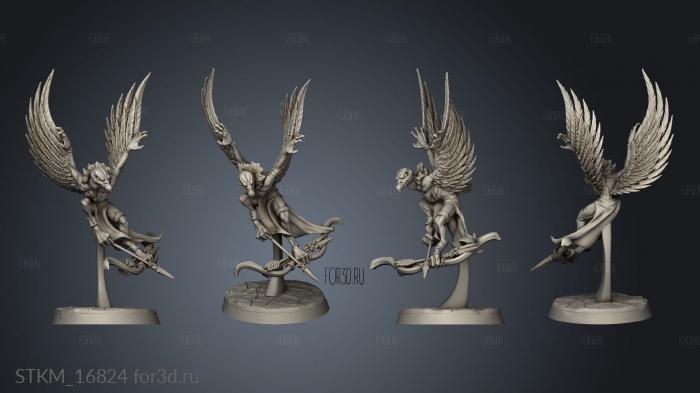 Feather Folk Featherfolk Ranged Fighters flying stl model for CNC