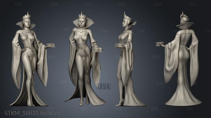 Snow White queen stl model for CNC