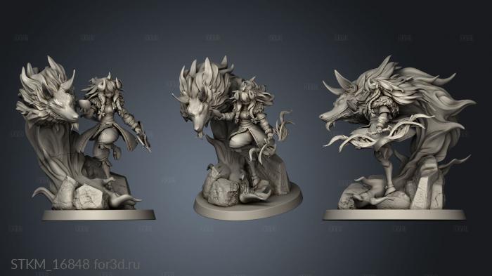 Spirit Blossom Kindred Back hair bot stl model for CNC