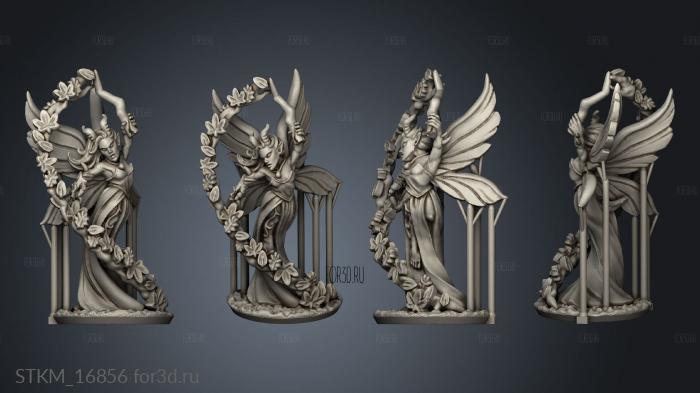 Wood elf characters fae sorceress stl model for CNC