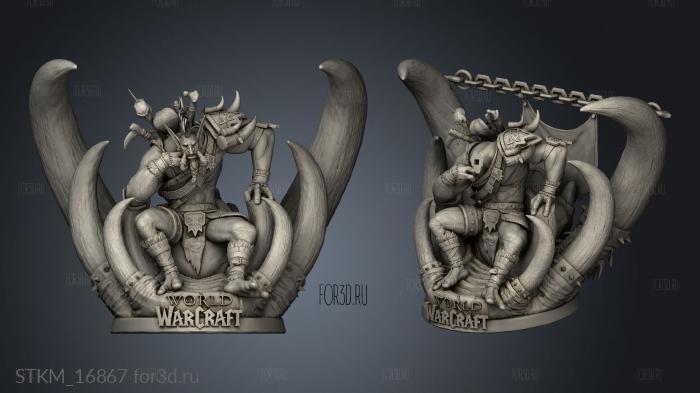 Vol jin World Warcraft Stand chain stl model for CNC