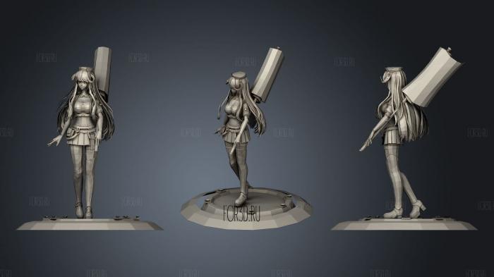 Arknights Bagpipe stl model for CNC
