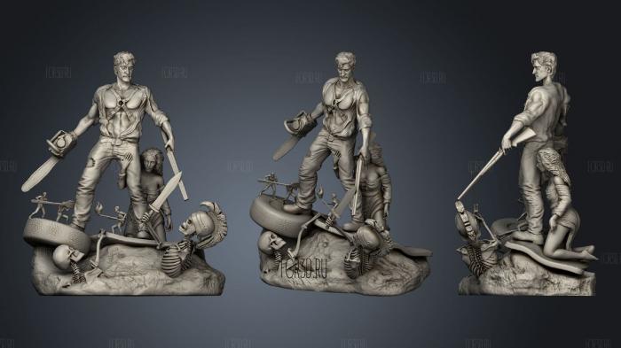 Army of Darkness Statue stl model for CNC