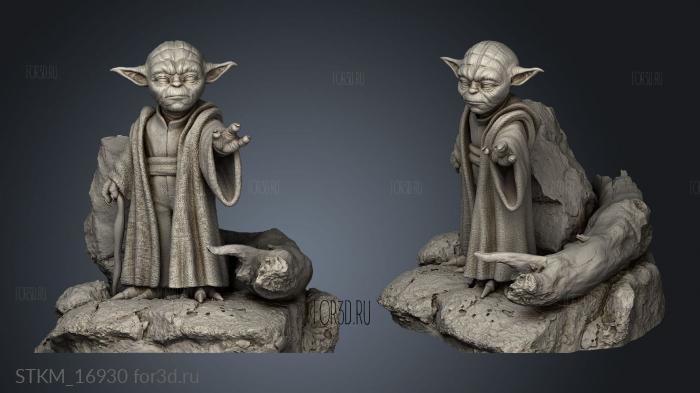 Yoda stl model for CNC