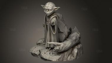 Йода 3d stl модель для ЧПУ
