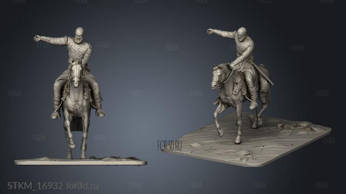 Bjorn ironside on horse VIKINGS stl model for CNC