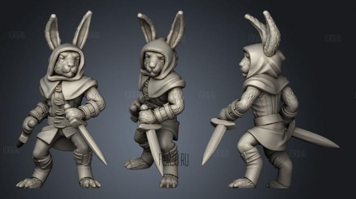 Bunny Rogue (Medium) stl model for CNC