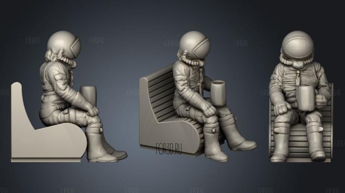 Cantina Spaceman (Seated) Swl ScaleCantina Collab stl model for CNC
