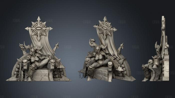 Chaos pinup stl model for CNC