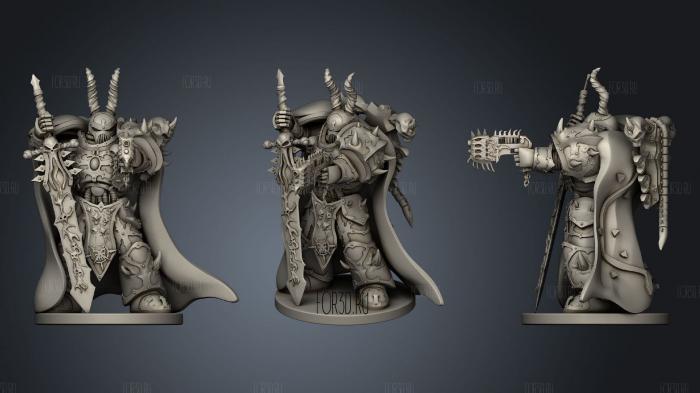 Chaos Space Marine fixed stl model for CNC