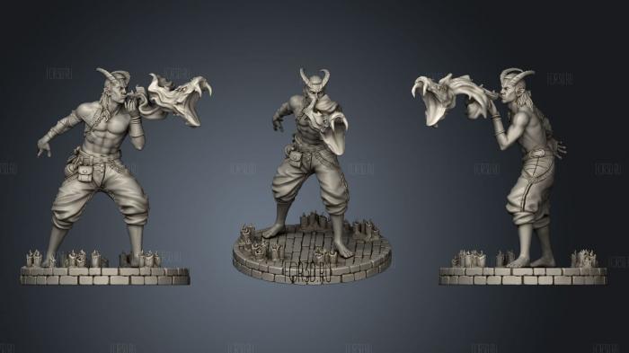 Chaval Tiefling Male 1 stl model for CNC
