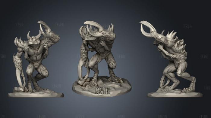 Clawed Demon stl model for CNC