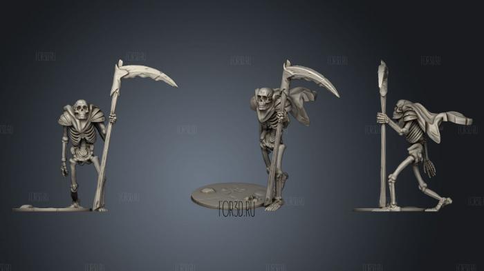 Crypt of Dread Scythe of Dead Skeleton stl model for CNC