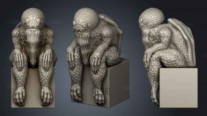 Cthulhu From Lovecraft Sketch stl model for CNC