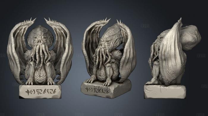 Cthulhu Statue stl model for CNC