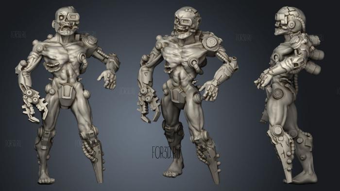 Cyber Zombie stl model for CNC