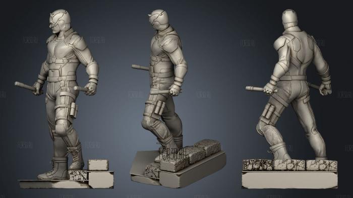Daredevil (netflix) statue stl model for CNC
