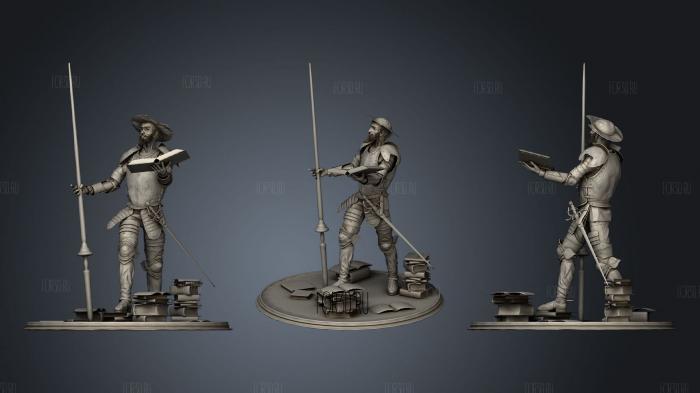 Don Quijote stl model for CNC