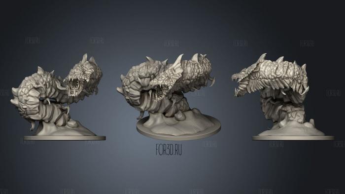 Draconic Worm stl model for CNC