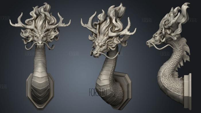 Dragon Portrait stl model for CNC