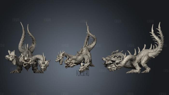 Dungeon Hydra Angry stl model for CNC