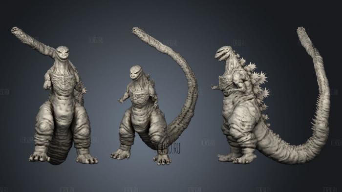EA Shin Godzilla stl model for CNC