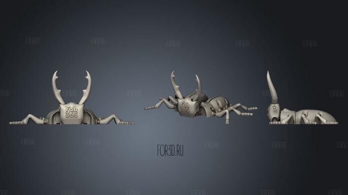 Foldable Stag Beetle stl model for CNC