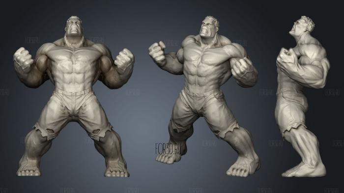 Free Hulk Figure stl model for CNC