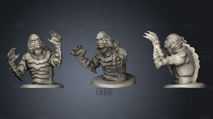 Creature from the Black Lagoon stl model for CNC