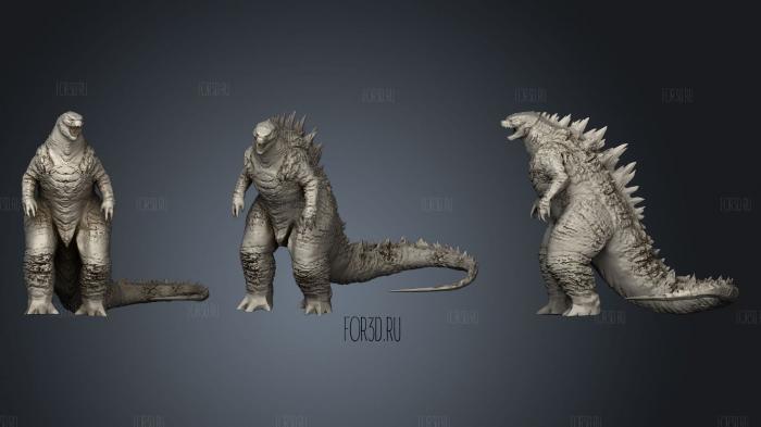 Godzilla remix stl model for CNC