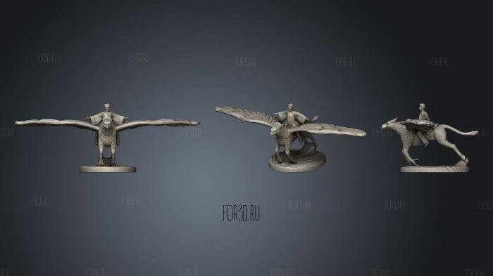 Harry And Buckbeak Flying stl model for CNC