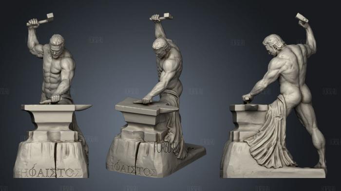 Hephaestus Greek Olympian God of Fire stl model for CNC
