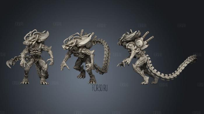 Hudson Wong Weaponized Xeno Brood stl model for CNC