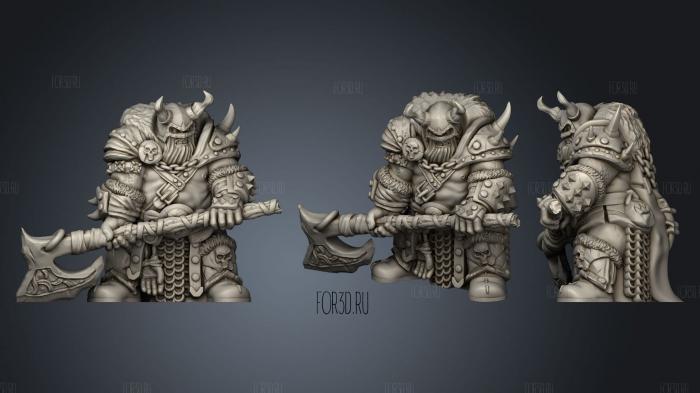 Hulked barbarian stl model for CNC
