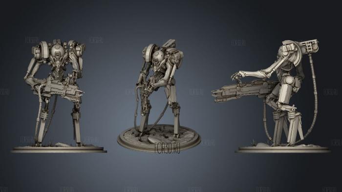 Invasion 1 Low poly version stl model for CNC