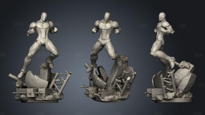 Ironman Sculpture Full stl model for CNC