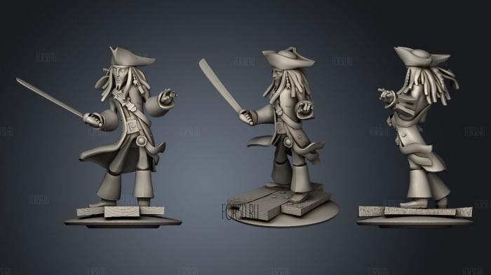 Jack Sparrow 3d stl модель для ЧПУ
