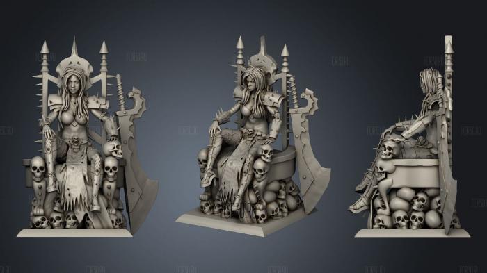 Killer Woman Death God Sculpture stl model for CNC