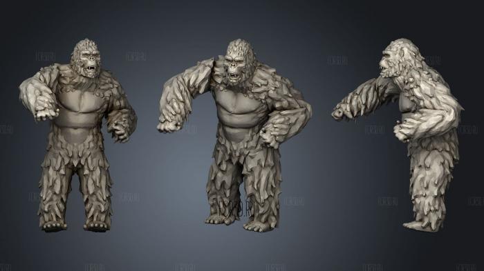 Kong Monsterverse stl model for CNC