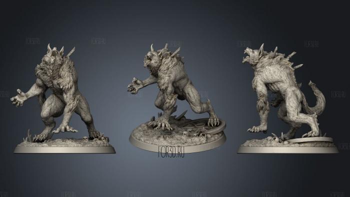 Werewolf stl model for CNC