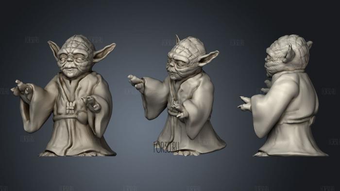 Master Yoda stl model for CNC