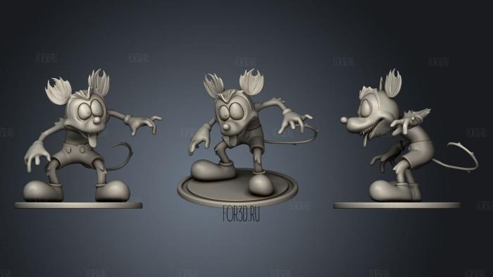 Mickey Zombie stl model for CNC