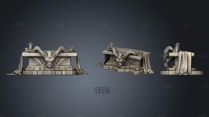 Miniatures Fantasy Props Altar of Sacrifice stl model for CNC