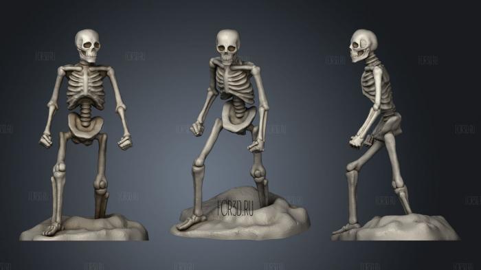 Necromancer And Skeleton Miniatures stl model for CNC