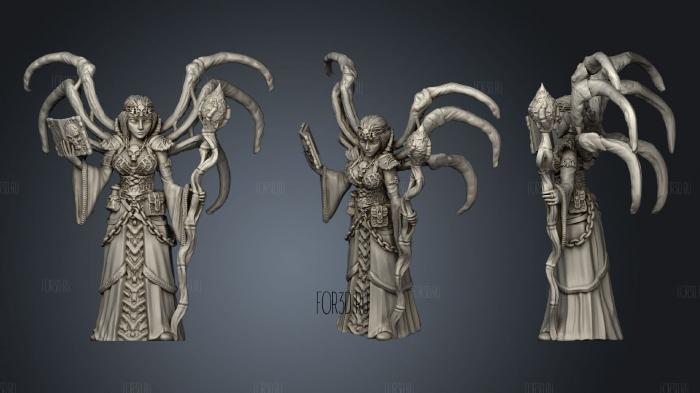 Necromancer with bone wings stl model for CNC