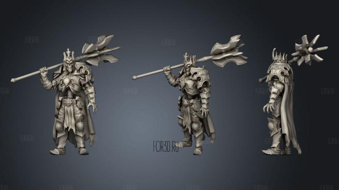 Okharon undead warrior king stl model for CNC