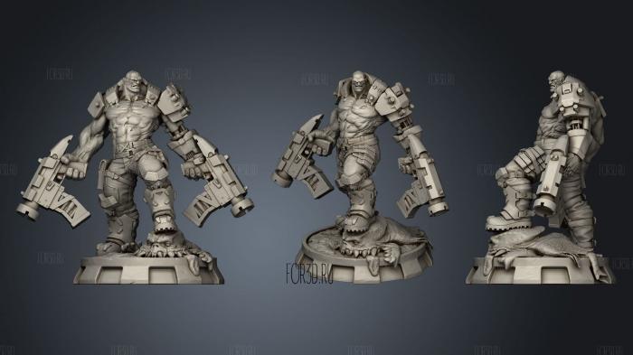 Orc Cyborg stl model for CNC